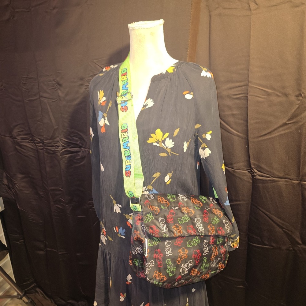 Super Mario‎ Yoshi Messenger Shoulder Bag Gamer 🎒  Mario Peach Mario Cart EUC